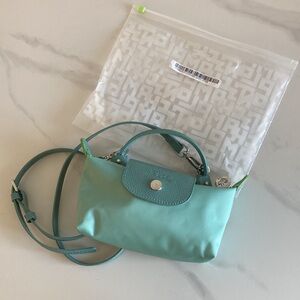 Longchamp Le Pliage Canvas Mini Handbag - Lake Green